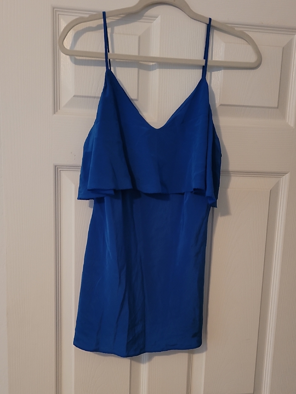 Diane Von Furstenberg Silk Top in Royal Blue